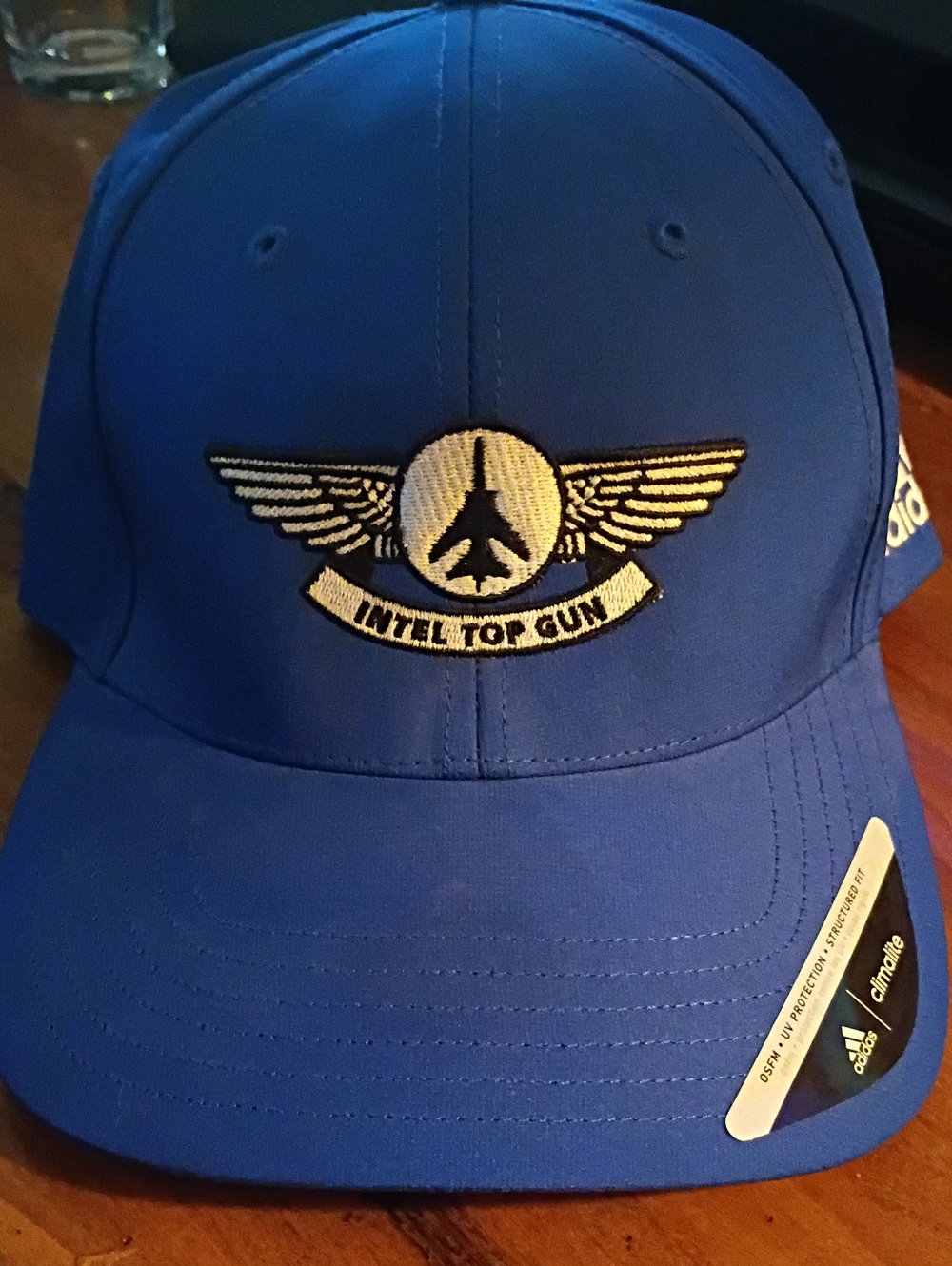 Adidas Blue Climalite Structured Fit Baseball Cap - Intel Top Gun - Rare